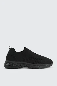 Ardene Slip On Sneakers in Black | Size | Eco-Conscious