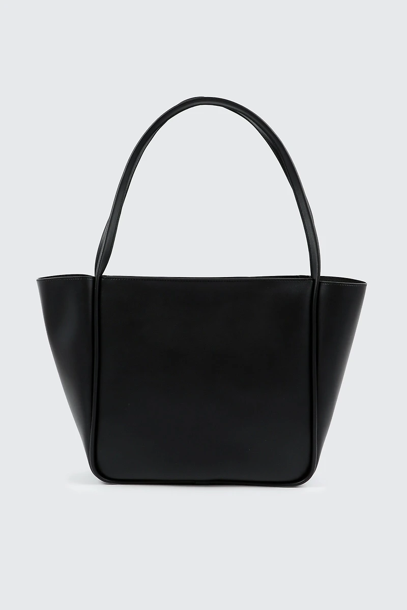 Ardene Faux Leather Tote Bag in Black