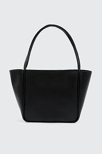 Ardene Faux Leather Tote Bag in Black