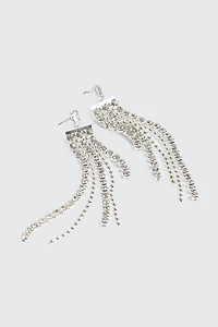 Boucles d'oreilles cascade à strass