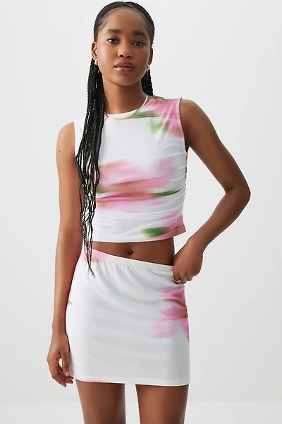 Ardene Mesh Mini Skirt in | Size | Polyester/Spandex