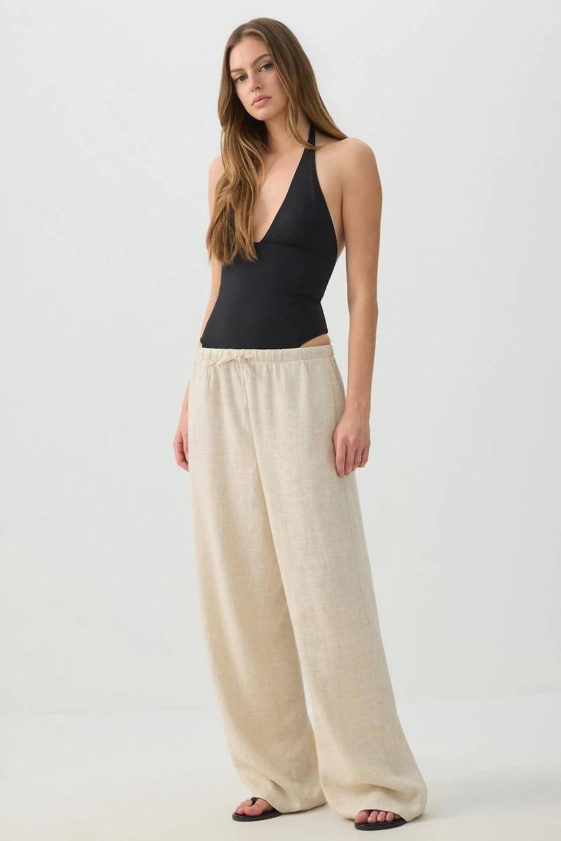 Justaucorps licou en tissu contour