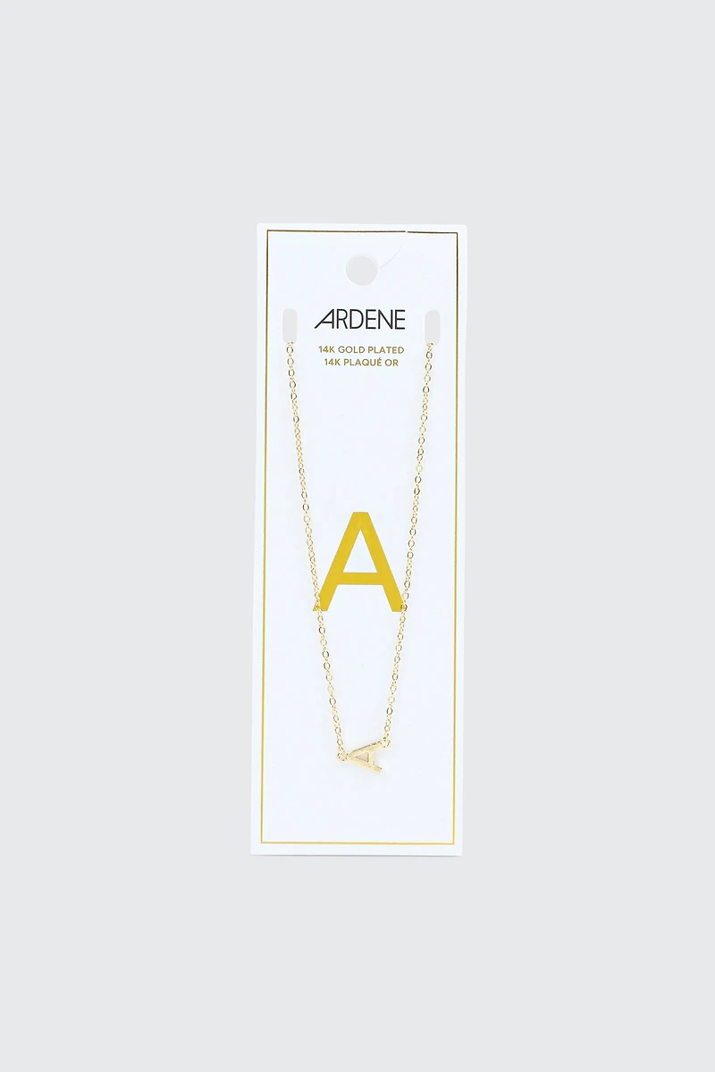 Ardene 14K Gold Plated Initial A Necklace
