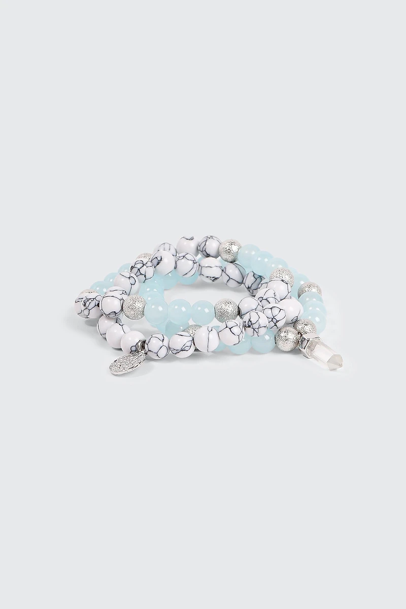 Ardene 3-Pack Marble Like Bracelets