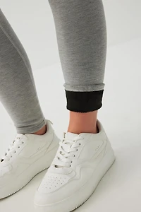 Legging sans coutures doublé en fausse fourrure