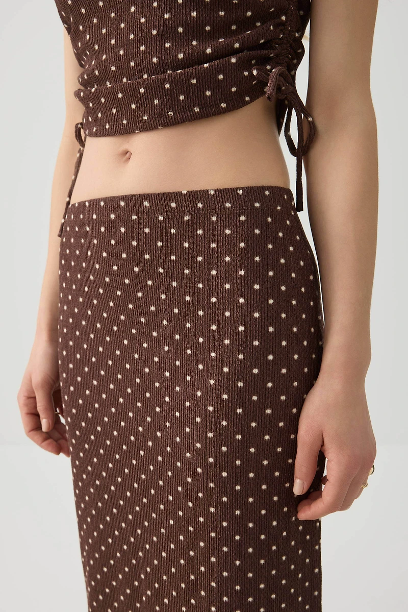 Jupe maxi en tricot textur