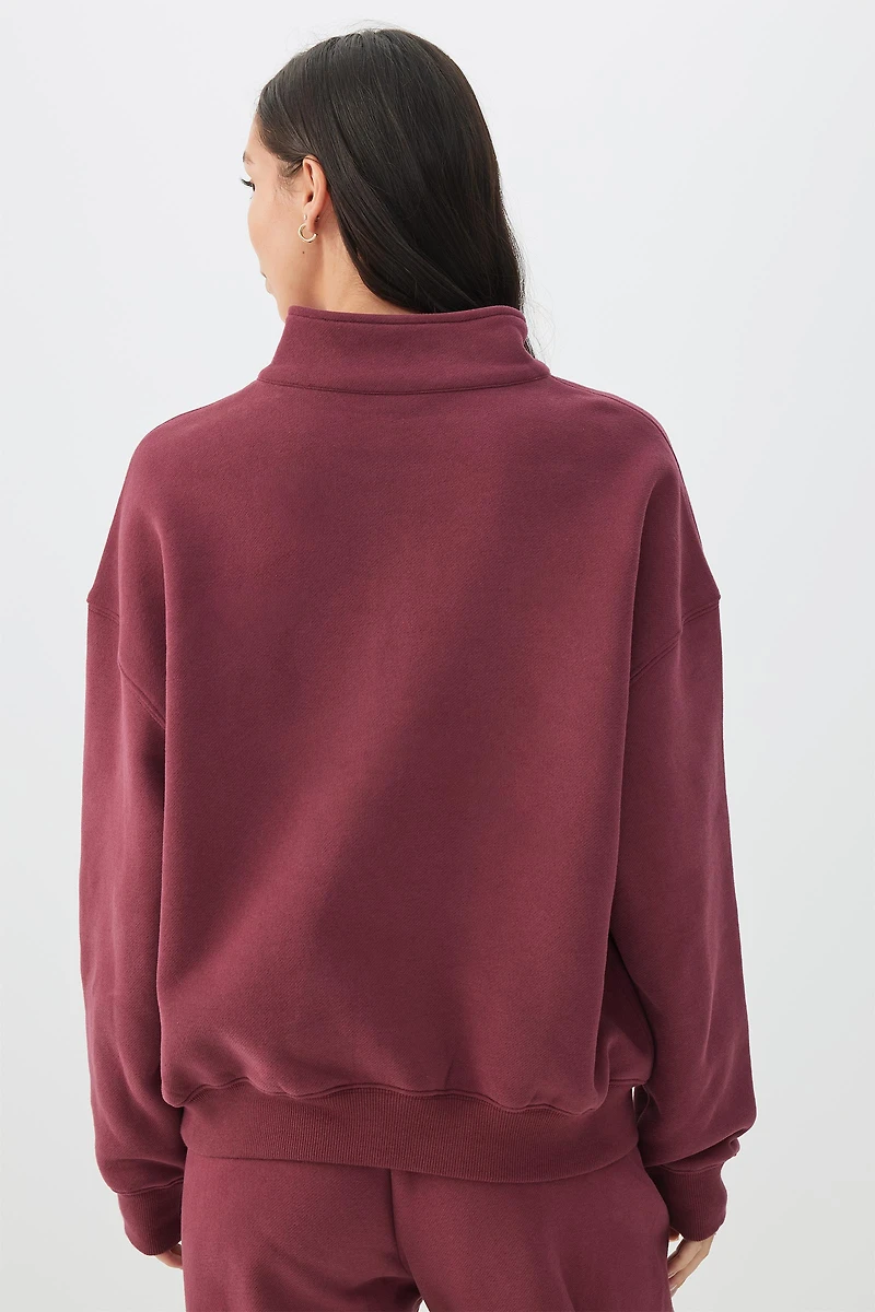 Chandail à demi-glissière en Molleton MADESOFT