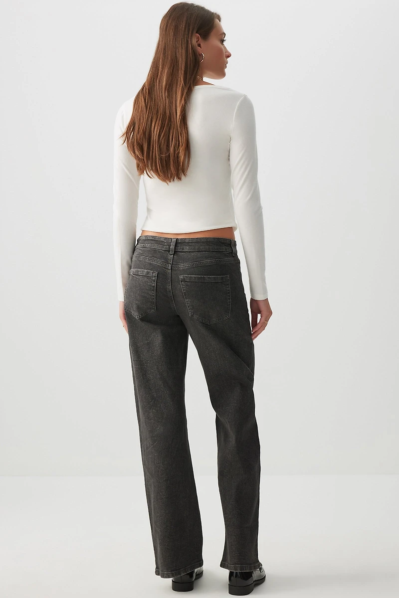 Le jean Era coupe droite et taille mi-haute