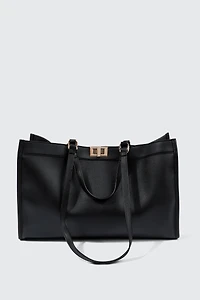 Ardene Large Faux Leather Tote Bag in