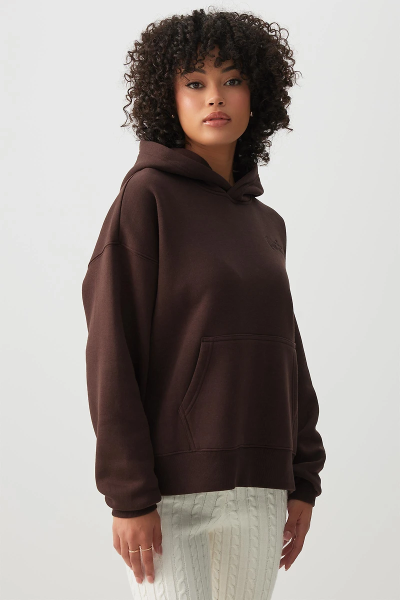 Ardene Printed Oversized Hoodie in | Size | Polyester/Cotton | Fleece-Lined