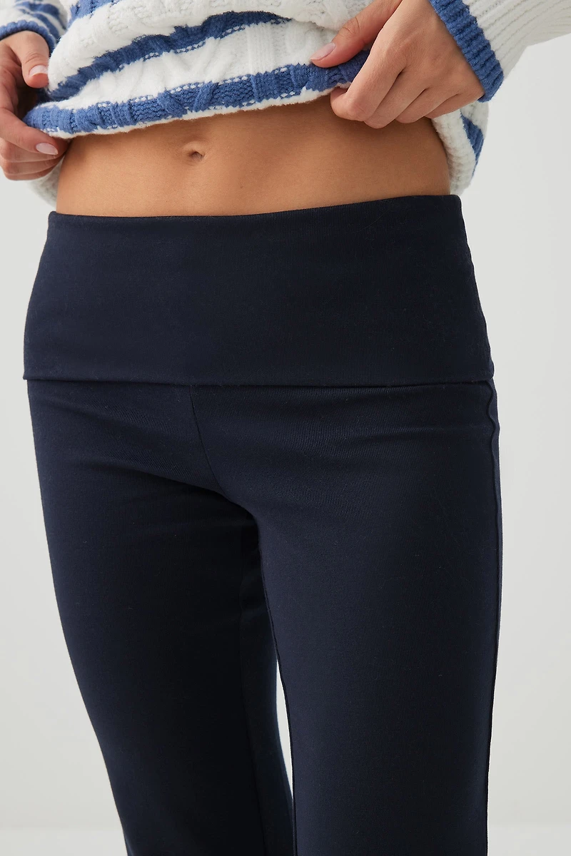 Legging évasé à taille repliable