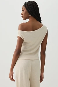 Haut à épaules dénudées en tricot