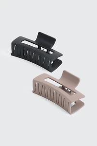 Duo de pinces à cheveux ajourées