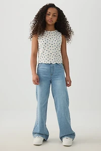 Camisole smockée fleurie