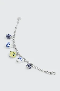 Collier à breloques cœurs et poissons