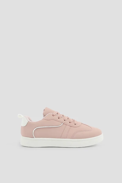 Ardene Kids Retro Sneakers in Light Pink | Size
