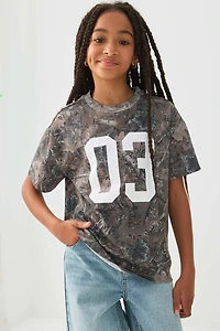Ardene Kids Camouflage T-Shirt in Khaki | Size | 100% Cotton