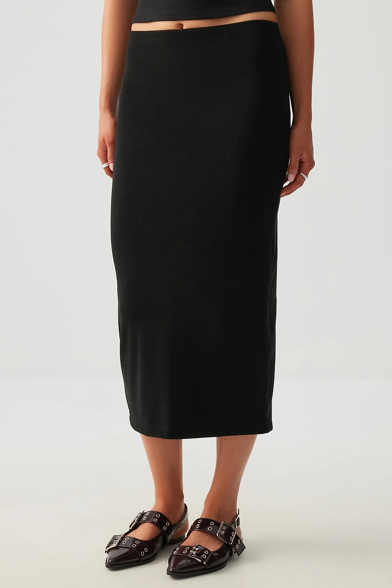 Jupe crayon à fente arrière très douce