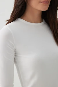 T-shirt ajusté à manches longues Basic