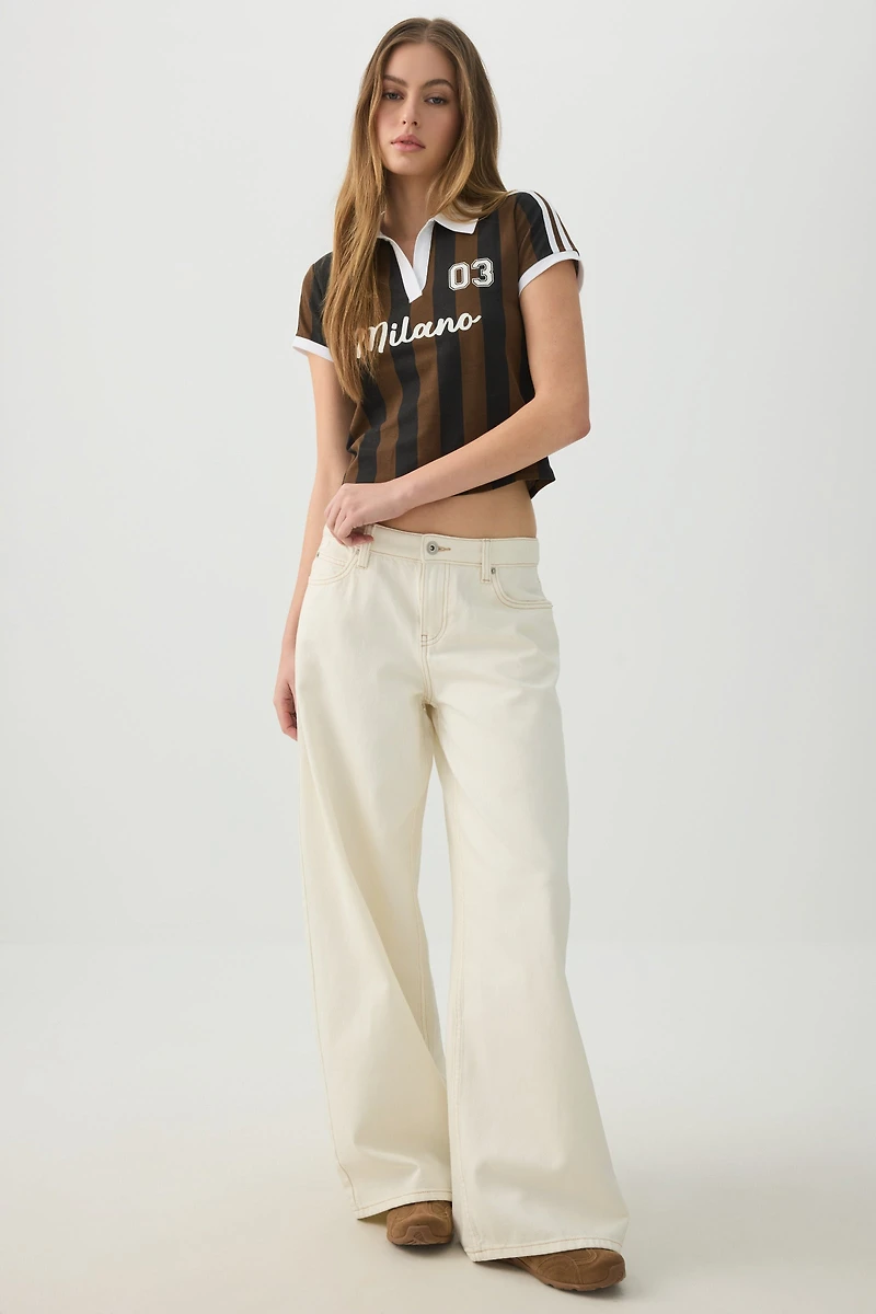 Polo graphique à col Johnny