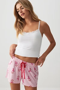 Ardene HUSHKNIT Boxer Shorts in Light Pink | Size | Polyester/Elastane | Eco-Conscious