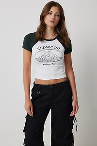 T-shirt court raglan très doux