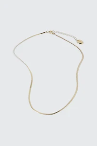 Chaîne plate plaquée or 14K