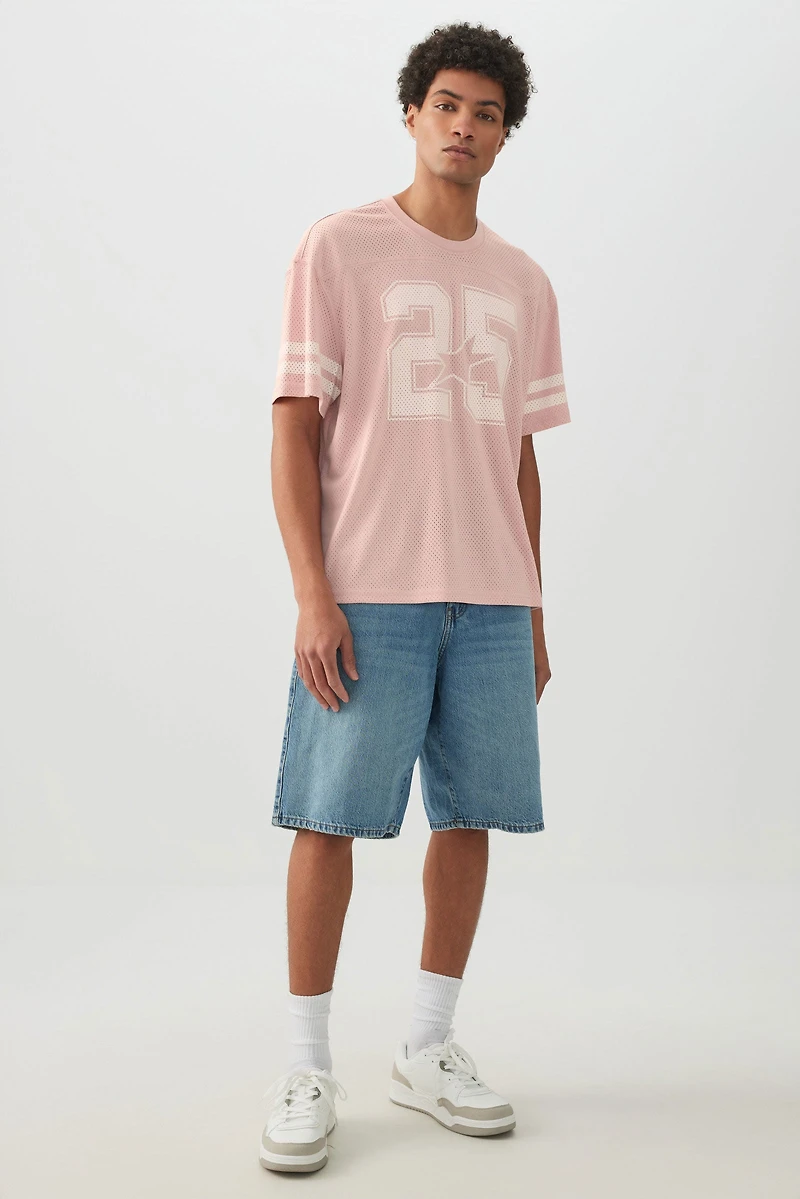 T-shirt sport carré en maille