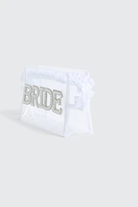 Trousse à cosmétiques perlée de mariée