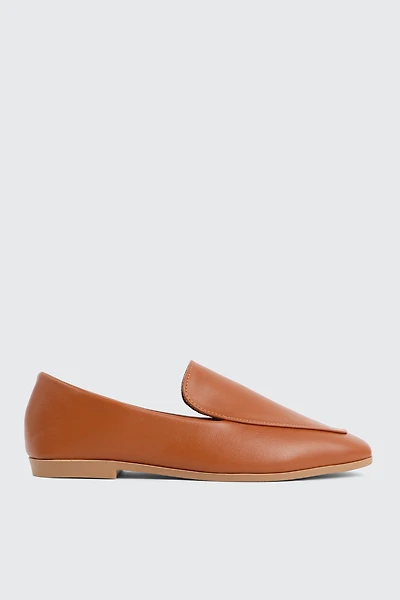 Ardene Faux Leather Loafers in Cognac | Size