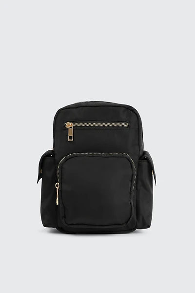 Ardene Nylon Sling Bag in Black | Polyester/Nylon | Eco-Conscious