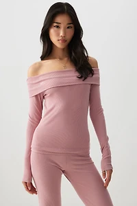 Haut à épaules dénudées très extensible