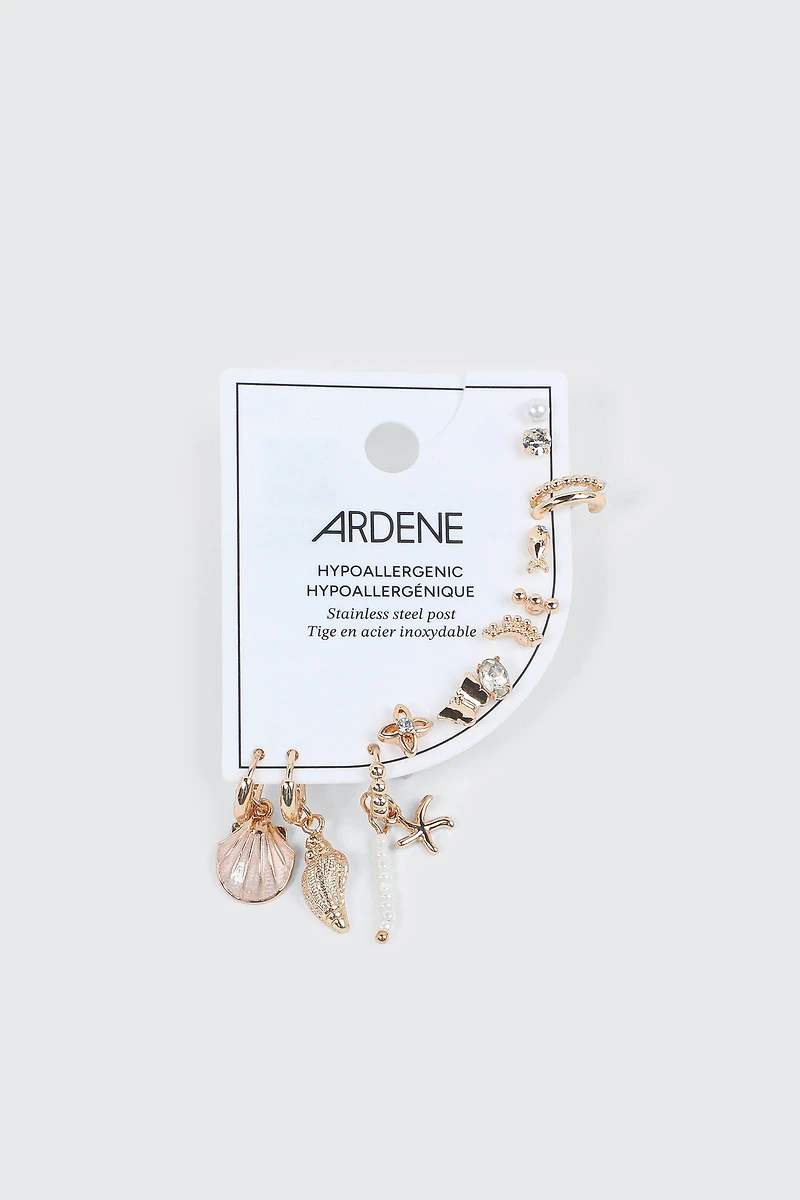 Lot de 12 boucles d'oreilles