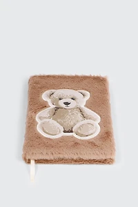 Ardene Kids Plush Teddy Bear Notebook in Brown