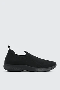 Ardene Slip On Sneakers in Black | Size | Polyester