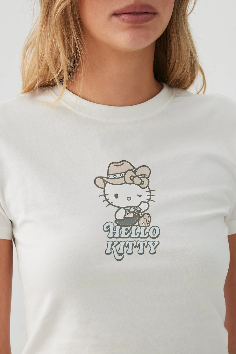 T-shirt court et ajusté graphique