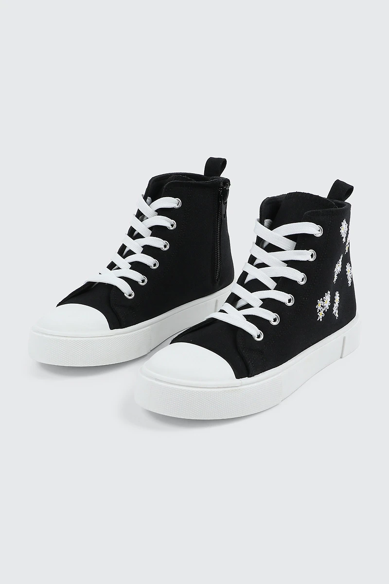 Espadrilles montantes imprimées