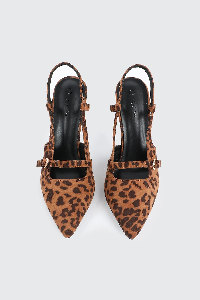 Escarpins à talon aiguille et bride arrière