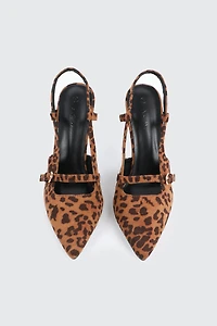 Escarpins à talon aiguille et bride arrière