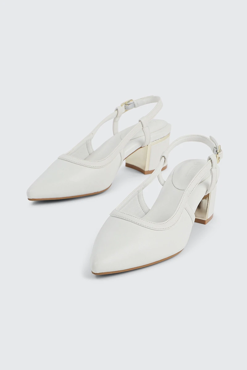 Escarpins à bride arrière et talon bloc
