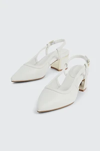 Escarpins à bride arrière et talon bloc