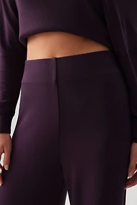 Pantalon à jambe large en maille double