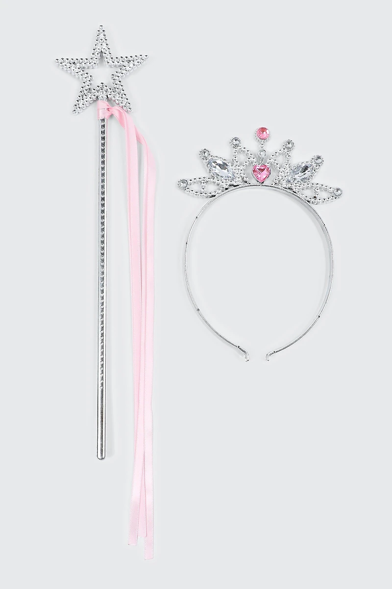 Ardene 2-Piece Princess Accessory Set in Silver