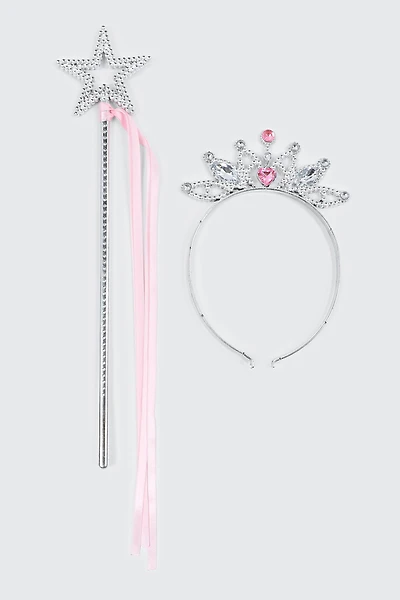 Ardene 2-Piece Princess Accessory Set in Silver