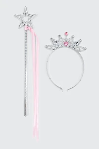 Ardene 2-Piece Princess Accessory Set in Silver