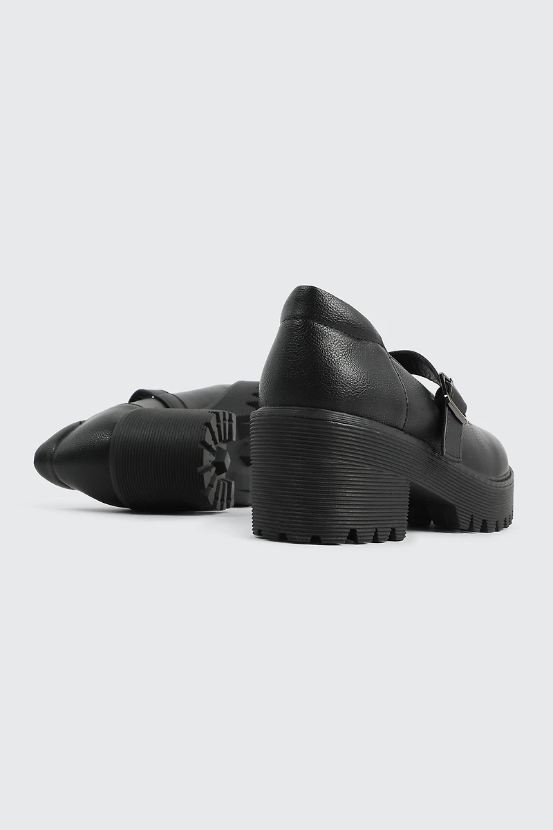 Chaussures Mary Jane à semelle crantée