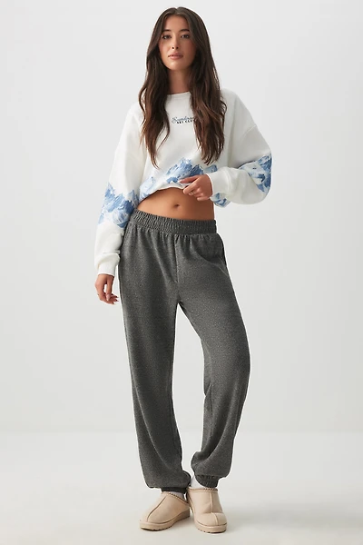 Ardene Knit Jogger Pants in Dark Grey | Size XS | Polyester/Elastane