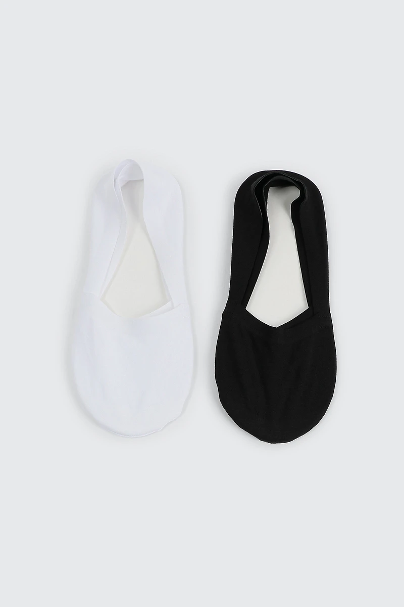 Ardene 2-Pack Shoe Liners in White | Cotton/Elastane