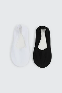 Ardene 2-Pack Shoe Liners in White | Cotton/Elastane