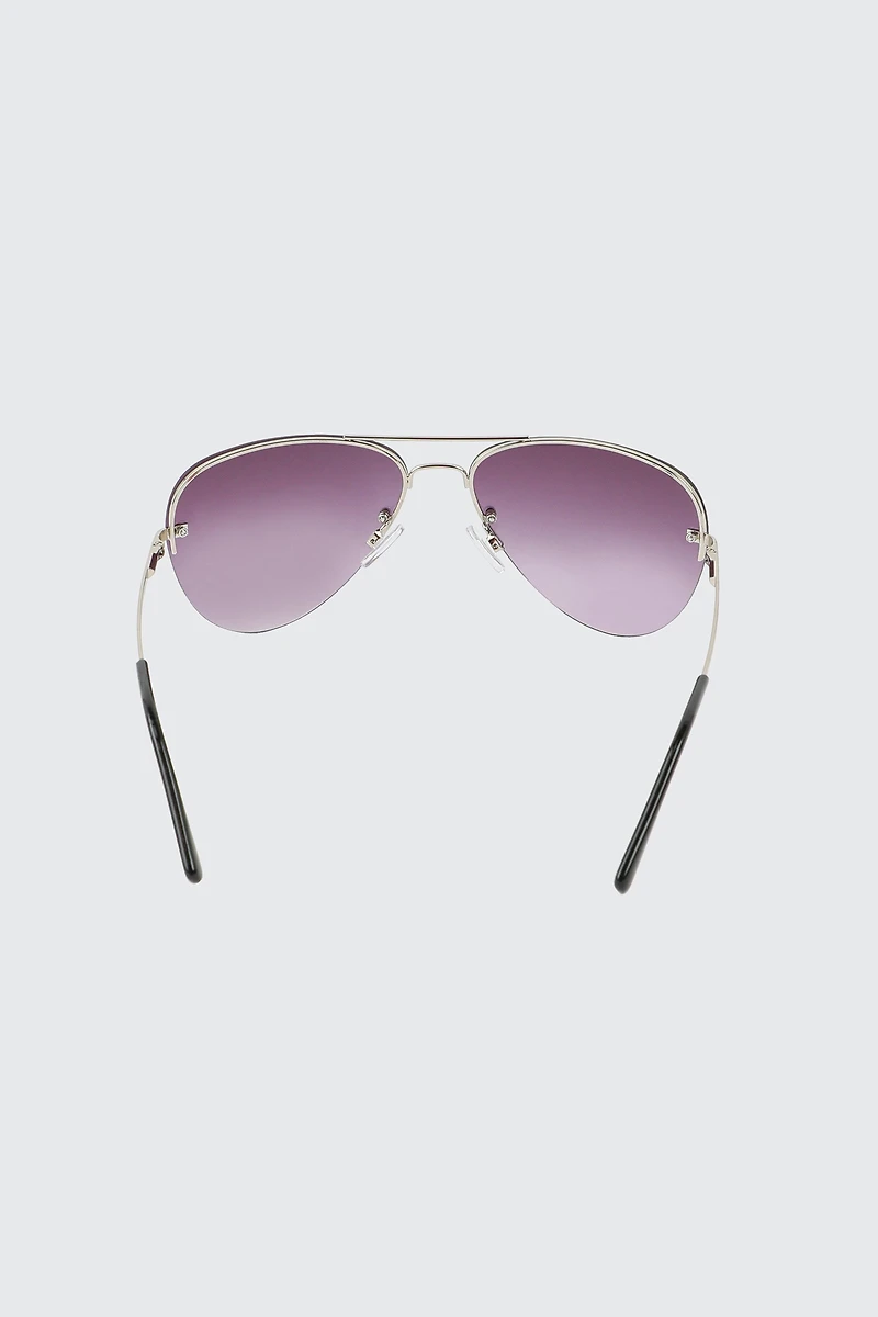 Lunettes de soleil aviateur sans monture